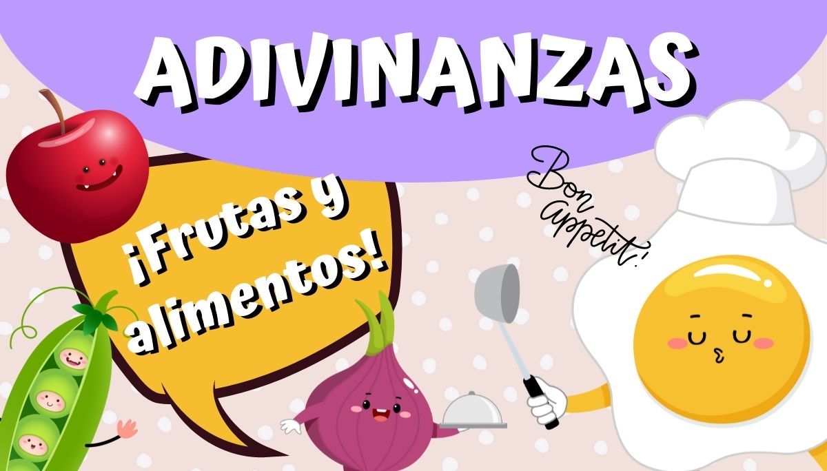 Adivinanzas de frutas y otros alimentos | Fáciles y difíciles con fichas